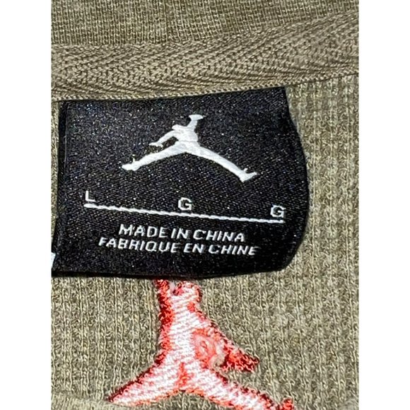 NIKE AIR JORDAN T-Shirt Men’s Large Thermal Sweatshirt Jumpman - Picture 3 of 6
